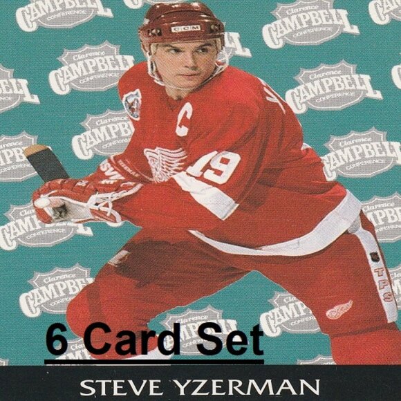 Steve Yzerman Hockey Card Collection - 6 Detroit Red Wings Hockey Cards - Picture 1 of 7